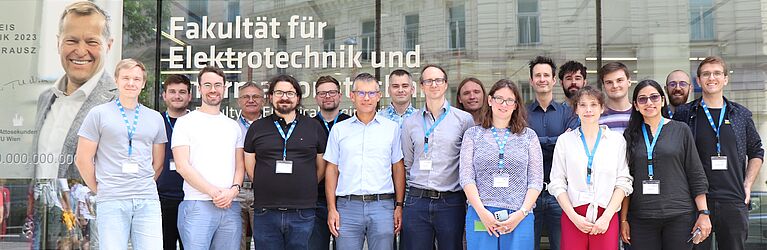 A group picture of all the attendees of the Science Day at June 7th 2024 in front of the Technische Universität Wien.